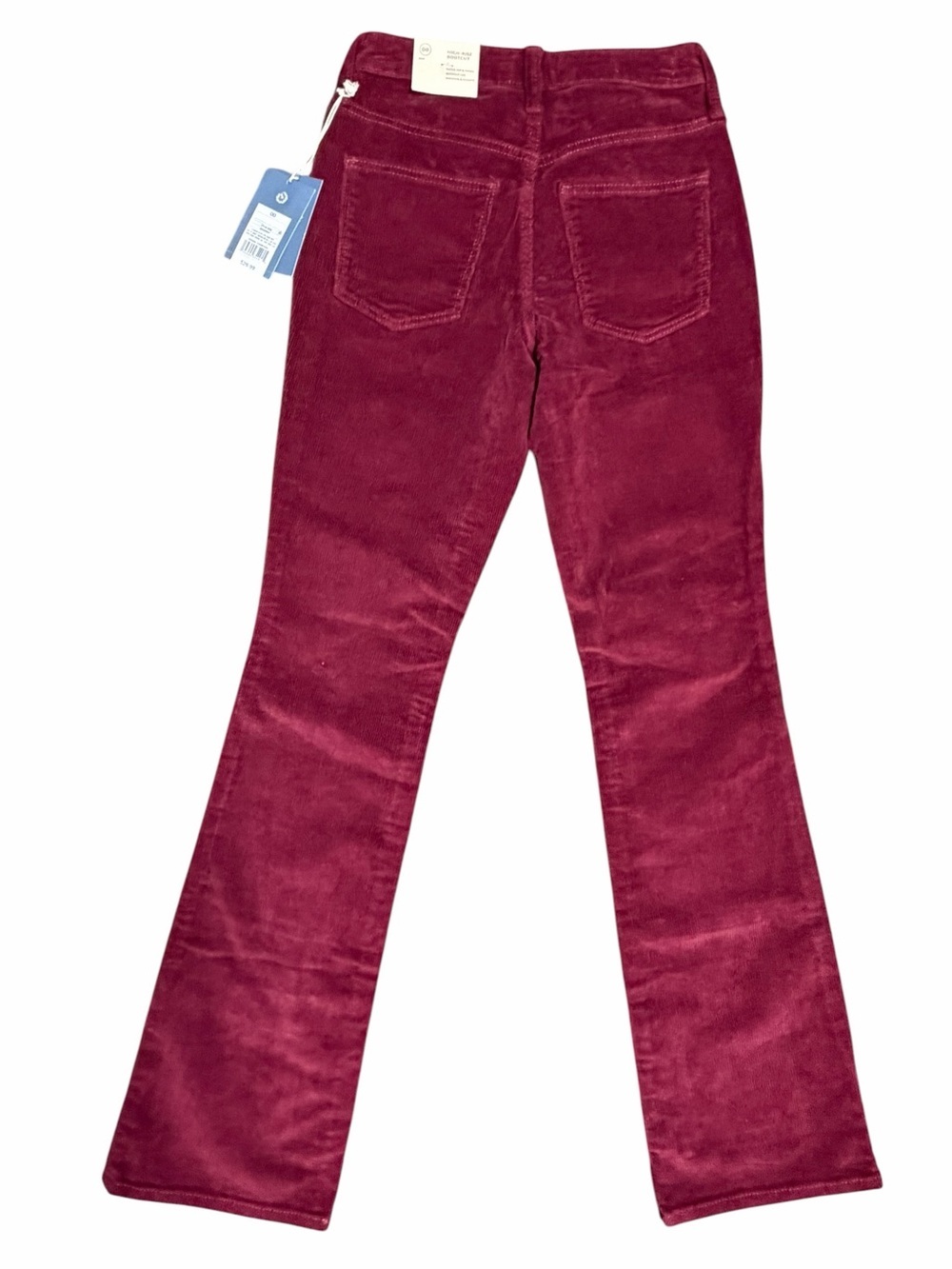 Universal Thread High Rise Bootcut Corduroy Pants Burgundy 00/24R NWT - Picture 3 of 11
